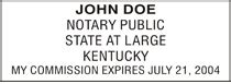 Kentucky Notary Stamps Supplies KY Notary Stamp JP Cooke Company