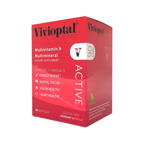 Vivioptal Active 90 Capsules Multivitamin Multimineral With Ginseng