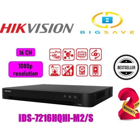 HIKVISION 16CH 16 CHANNEL IDS 7216HQHI M2 S TURBO ACUSENSE DVR