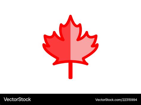 Canadian red maple leaf logo designs inspiration Vector Image