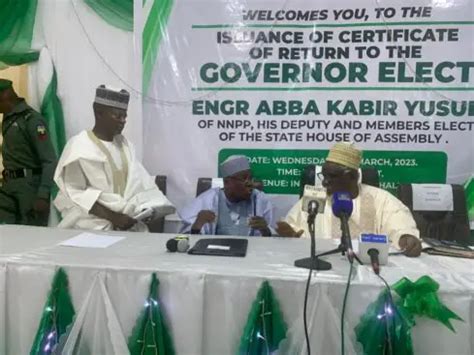 INEC Issues Certificate Of Return To Kano State Governor Elect Yusuf