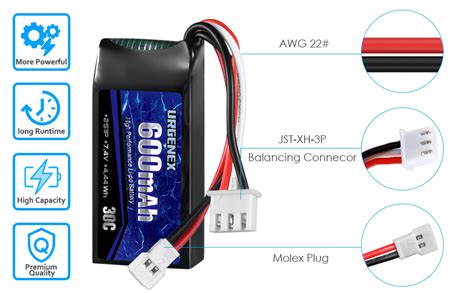 Amazon Urgenex Fcx Battery V Mah C Lipo Battery With