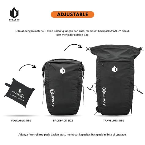 Jual Bogaboo Backpack Avaley Liter Ultralight Waterproof Full Sealer