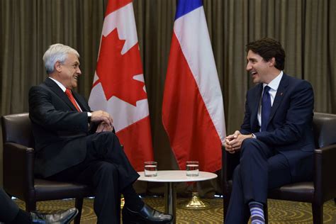 Trudeau on the of former President of Chile Sebastián Piñera