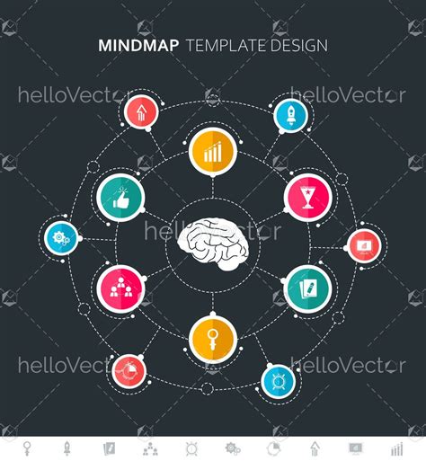 mind map infographic template  graphics vectors