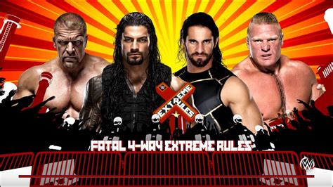 WWE 2K16 FATAL 4 WAY EXTREME RULES YouTube