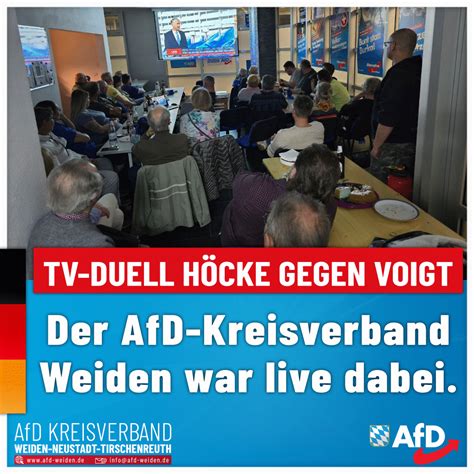 TV Duell mit Björn Höcke AfD Weiden Kreisverband