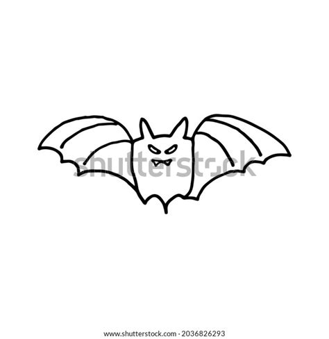 Bat On White Background Halloween Hand Stock Vector (Royalty Free ...