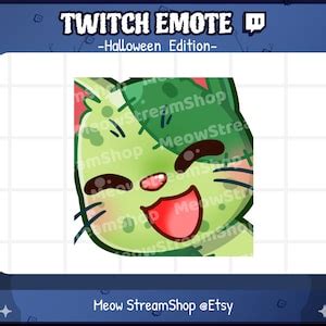 Twitch Emote Cute Zombie Cat Ayaya Happy Laugh Giggle Lol Emotes