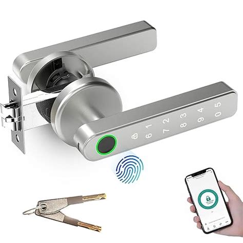 UCMDA Smart Lock Serrure de porte à empreintes digitales avec poignée