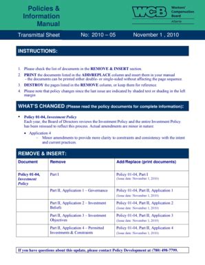 Fillable Online Wcb Ab Policies Information Manual Wcb Ab Fax Email