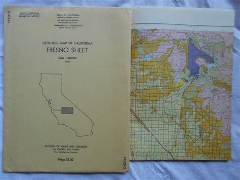 Geologic Map Of California Fresno Sheet Division Of Mines