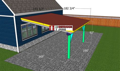 14×14 Attached Carport—dimensions Myoutdoorplans