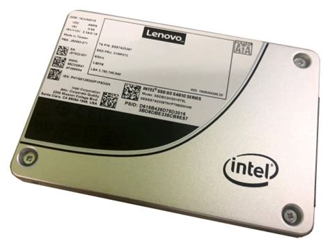 Disco SSD Lenovo ThinkSystem Intel S GB Mainstream SATA Gb Hot Swap XB A