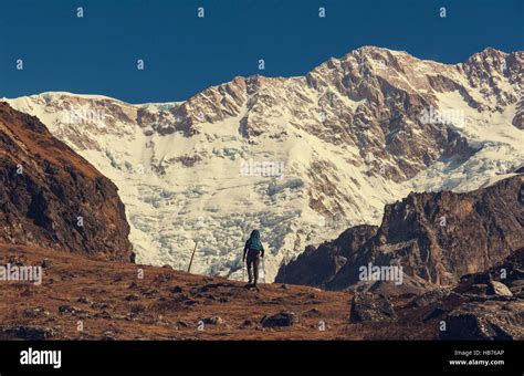 Hike in Himalayas Stock Photo - Alamy