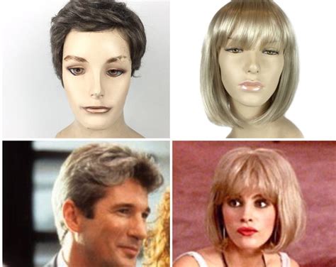 Pretty Woman Couples Costume Deluxe Halloween Character Wigs By Funtasy