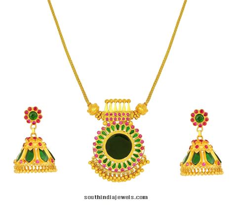 Kerala Style Gold Necklace Set From Jos Alukkas South India Jewels