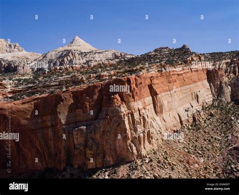 Looking South From The Area Of Cassidy Arch Capitol Reef National Park Near Torrey Utah Stock