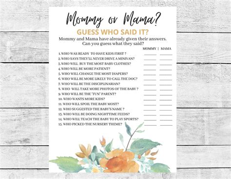 Lesbian Baby Shower Game Lesbian Pregnancy Two Moms Etsy