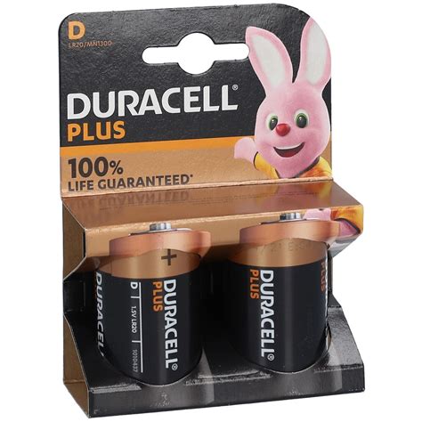 Duracell Battery Plus Lr20 Mn1300 10603 2 Pz Redcare