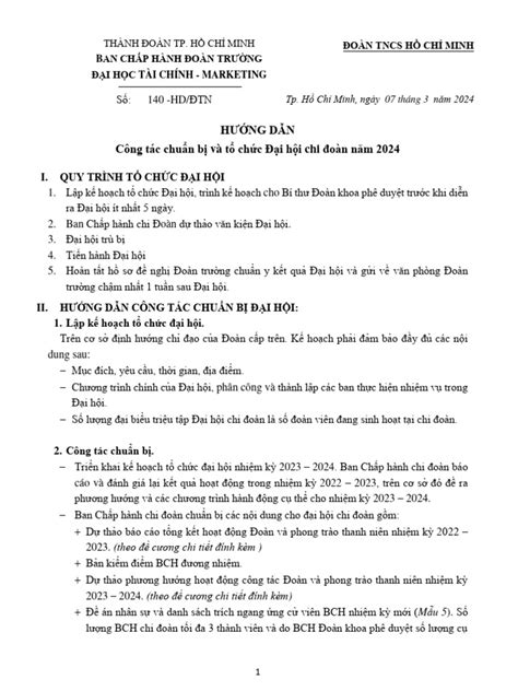 Hd To Chuc Dai Hoi Chi Doan Pdf