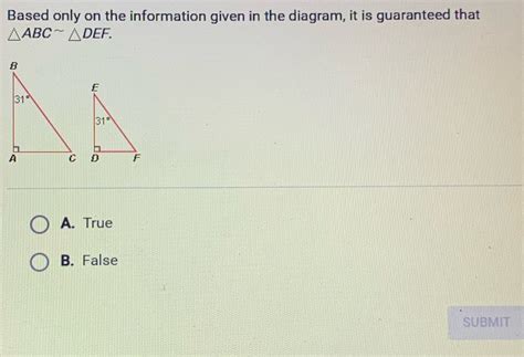 Solved Based Only On The Information Given In The Diagram It Is