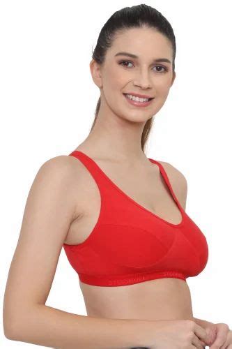 Non Padded Lycra Cotton Red Sports Bra Size 32b At Rs 79 Piece In Jaipur