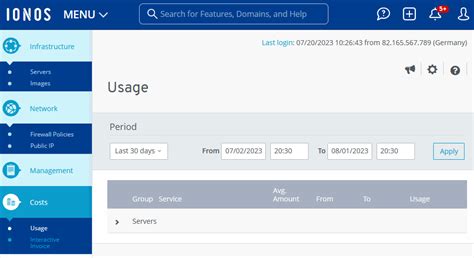 Overview Vps Usage Ionos Help