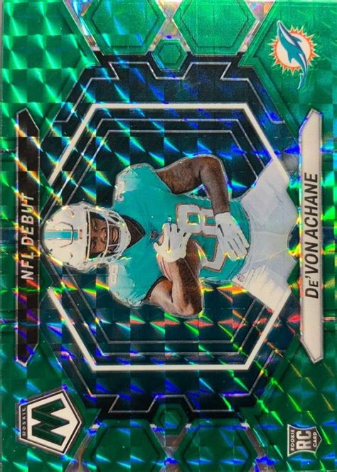 De Von Achane Mosaic Nd Nfl Debut Green Price Guide Sports