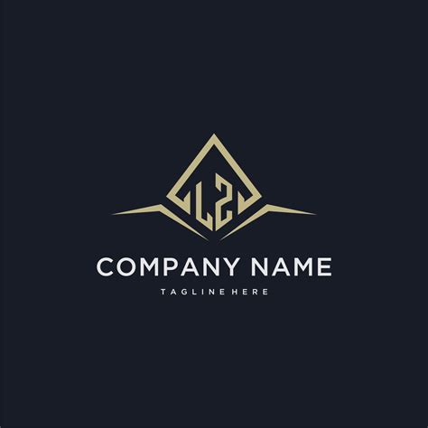 LZ Initial Monogram Logo For Real Estate With Polygon Style 24648107