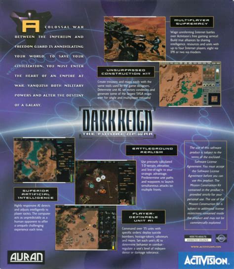 Dark Reign The Future Of War Box Shot For PC GameFAQs