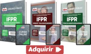 Apostilas Concurso 2023 do IFPR funções Professores e Técnico em