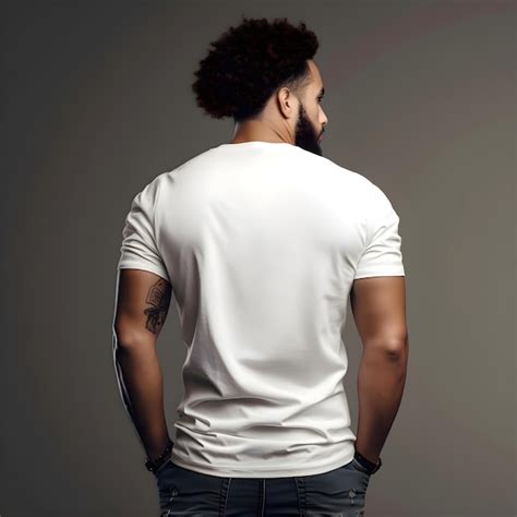 Handsome African American Man In White T Shirt AI Generated PSD