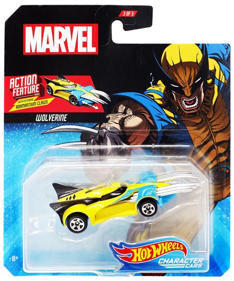 Hot Wheels Marvel Action Feature Wolverine Diecast Car 35 Extending