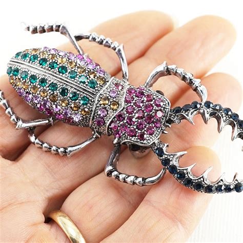 Beetle Brooch Etsy