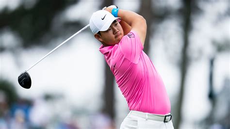 Tom Kim Of Korea Plays A Stroke From The No Tee During Practice