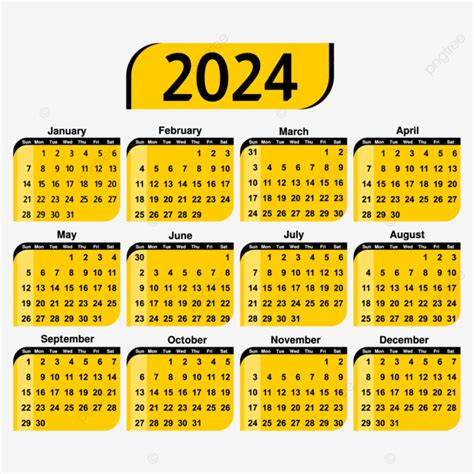 Clipart Calendrier 2024 - Misha Maible