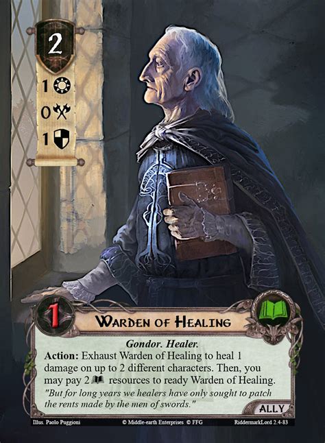 LOTR LCG Alt Art Ally Warden Of Healing A Full Bleed Ful Flickr