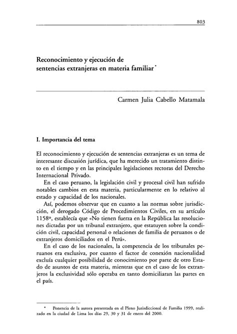 PDF Reconocimiento y ejecución de sentencias extranjeras en materia