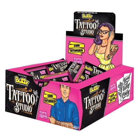 Chiclete Buzzy Tattoo Studio Tutti Frutti G Riclan Shopee Brasil