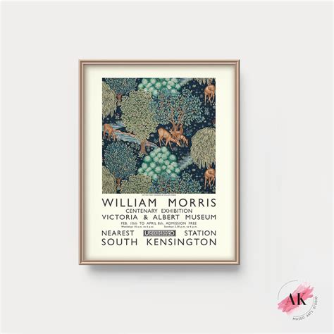 William Morris Print William Morris Poster Exhibition Etsy In