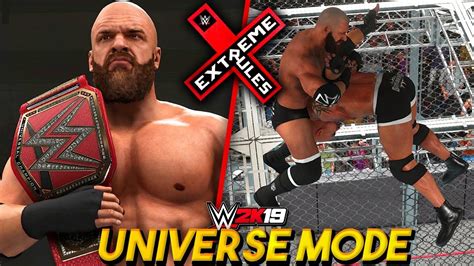 Wwe 2k19 Universe Mode 14 Universal Title Match Extreme Rules Ppv