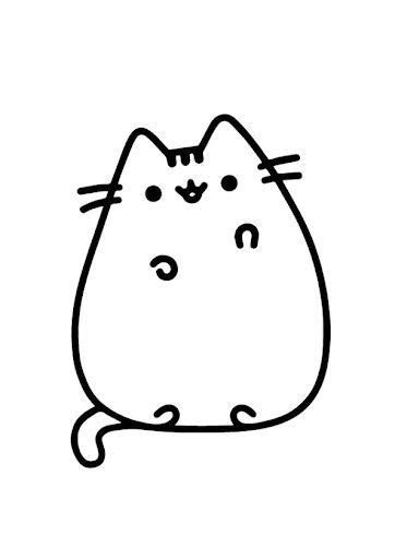 Cute Cat Coloring Page