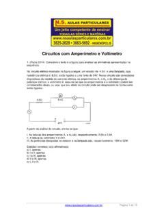 Circuitos Amperímetro e Voltímetro circuitos amper 237 metro