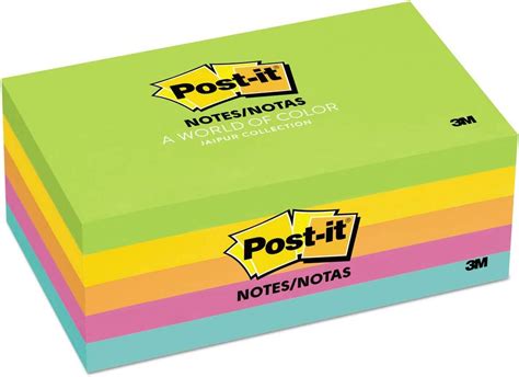 Post It Notes 6555uc Almohadillas Originales En Colores Jaipur 3 X 5