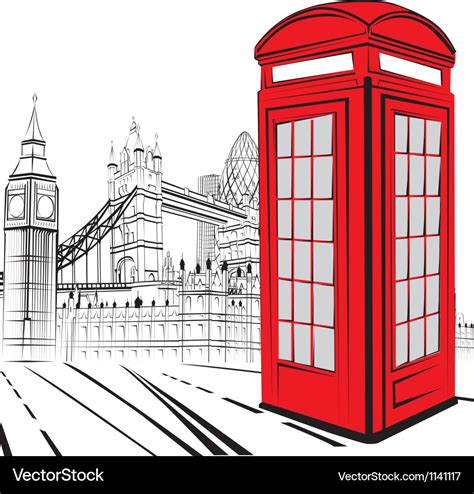 Sketch london city Royalty Free Vector Image - VectorStock