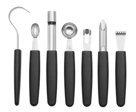 Garnishing Tool Kit 8 Piece Set With Storage Roll Bag Pro Series By