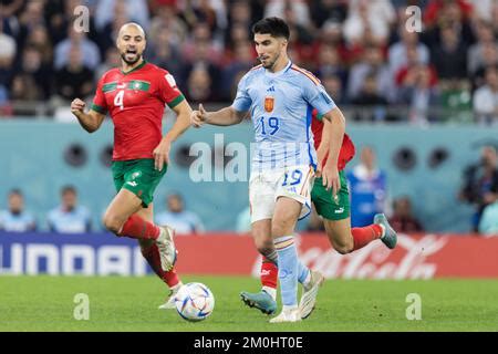 Doha Qatar 06 12 2022 Sofyan Amrabat Del Marocco Durante La Partita