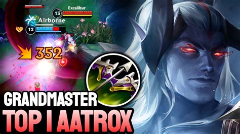 Wild Rift Aatrox Top Aatrox Gameplay Grandmaster Ranked Youtube