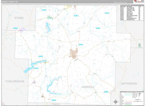 Carroll County OH Wall Map Premium Style By MarketMAPS Maps Of Ohio